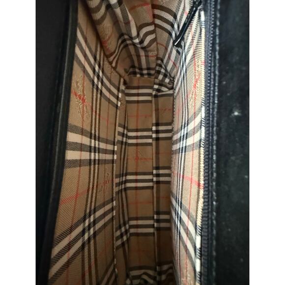 Authentic Vintage Burberrys of London Black Leather Satchel Doctor Style Bag - Picture 8 of 8